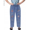 CJA69 (2-12) Celana Jeans Anak Bordir 