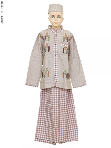 BML1317 (7-12) Baju Koko Anak Celana Sarung