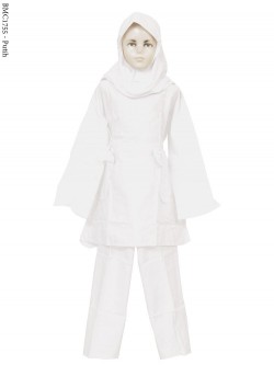 BMC1755 (7-12) Baju Anak Setelan Celana Putih