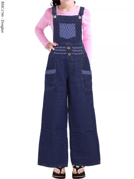 BMC1790 Overall Jeans Anak Celana Kulot