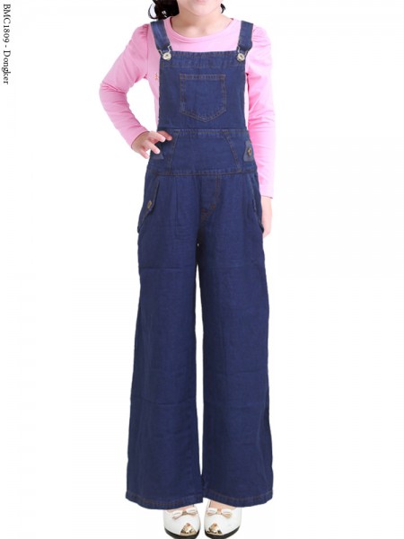 BMC1809 Overall Jeans Anak Celana Kulot