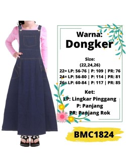 BMC1824 Overall Jeans Anak Tanggung