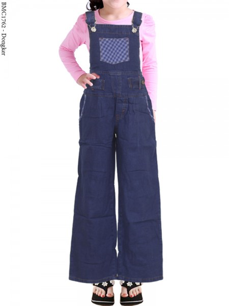 BMC1762 Overall Jeans Anak Celana Kulot